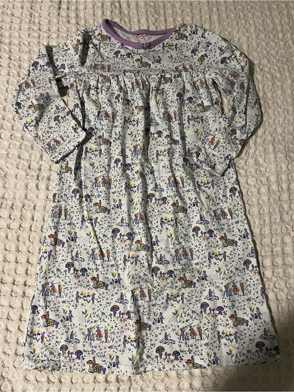Cath kidston Nightgown with Forest Animal Print - Purple Trim